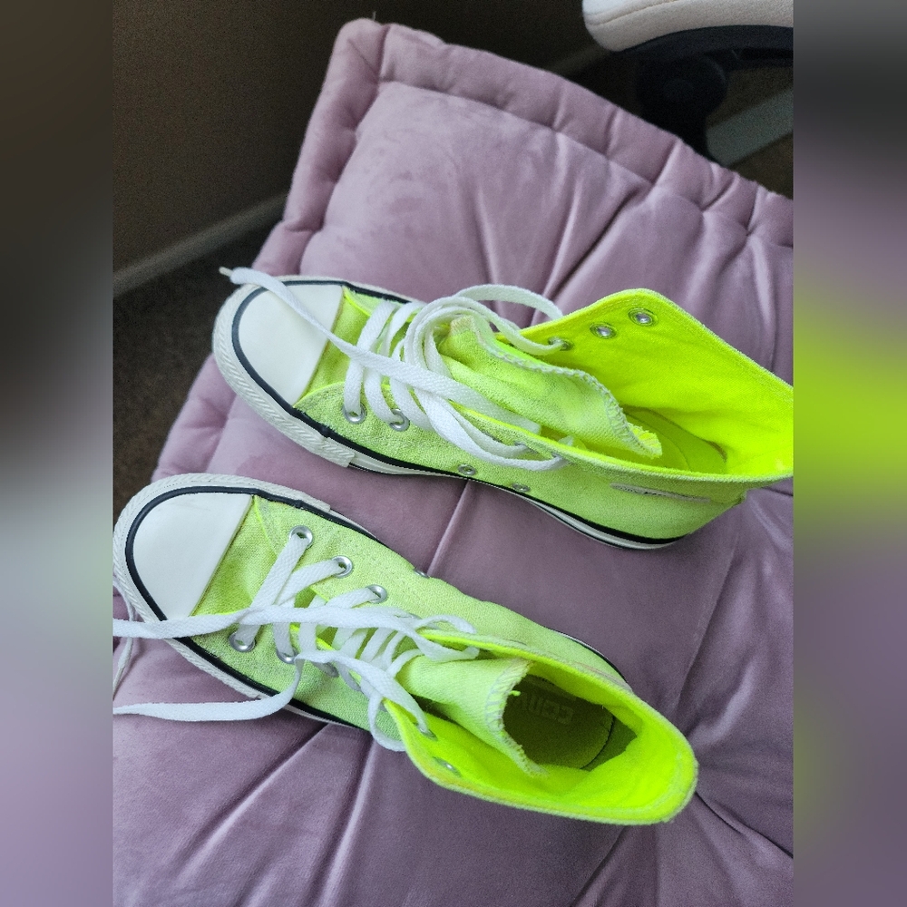 Converse Neon Green High-Tops